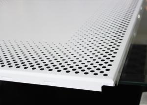 China Aluminium Clip In Ceiling Panel Tiles 0.7mm Round Hole Perforation ISO9001 wholesale