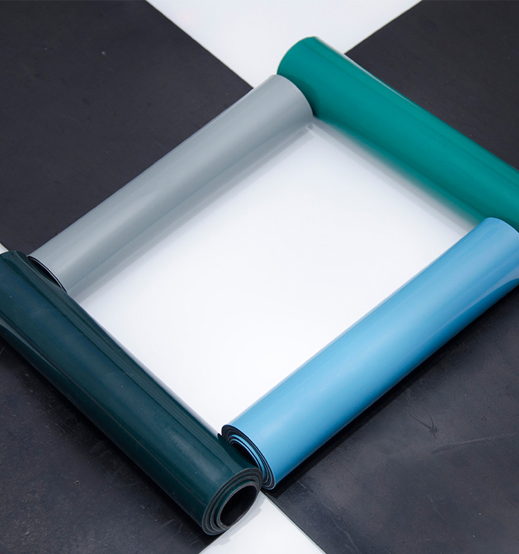 Blue Color Esd Table Mat 10m X 1m , Cleanroom Work Table Mat Glossy Surface