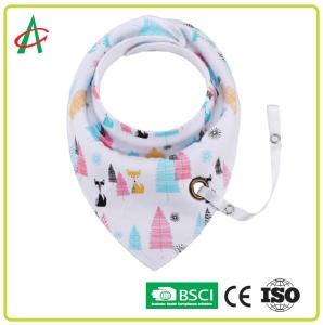China 100% Cotton Newborn Baby Bibs 34x31CM With Pacifier Clip Adjustable wholesale