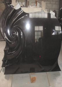 China Monument Tombstone Granite Memorial Stones 3.04 G / Cm³ Density Black Russian Style wholesale