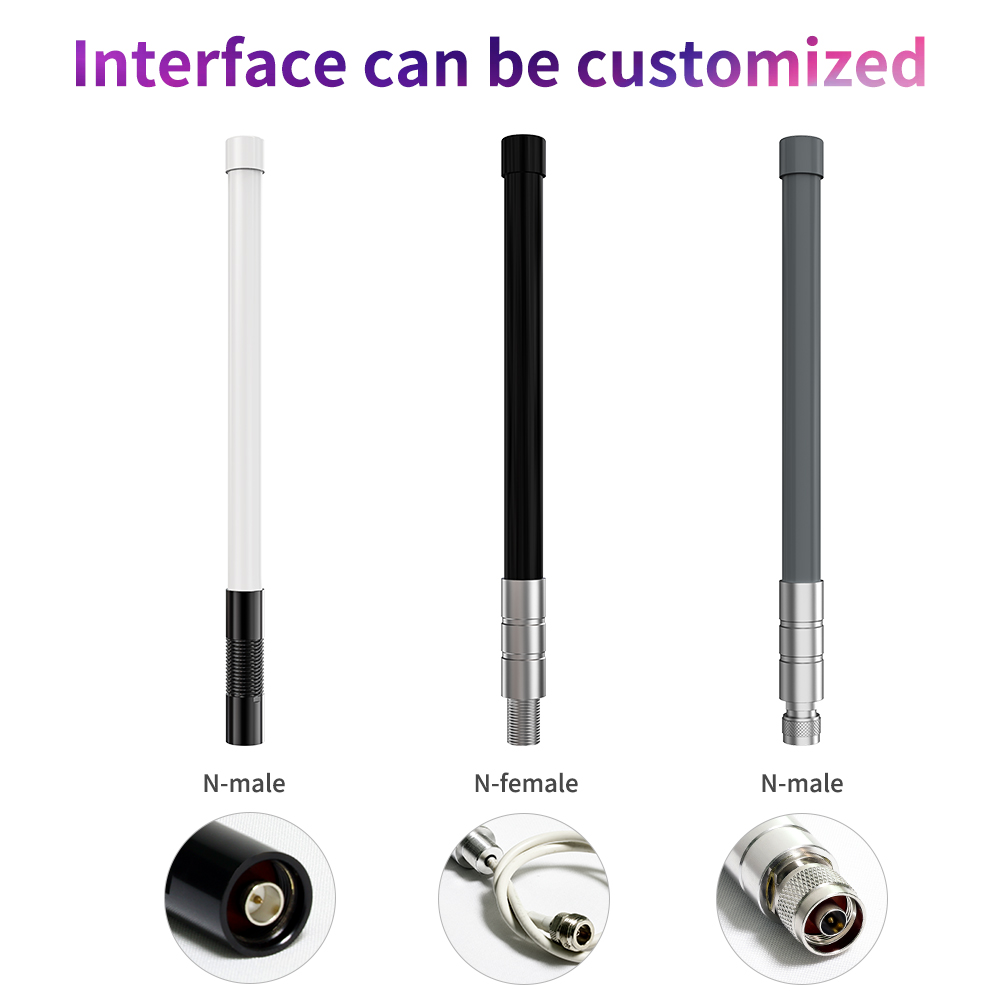 High Gain Wifi Amplifier Antenna Made of Fiberglass for 50 Impedance and V.S.W.R ≤2