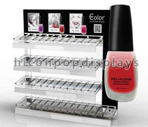 China Metal Makeup Display Stands , Nail Polish Counter Display Customized wholesale