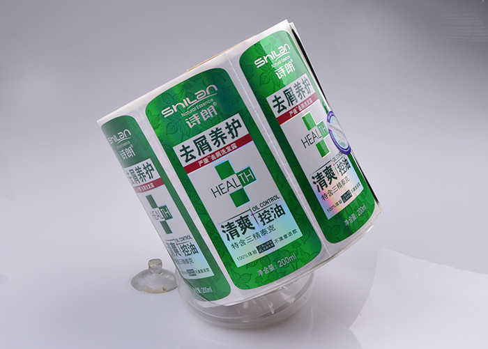 Custom printing high quality shiny self adhesive plastic vinyl shampoo packaging sticker labels