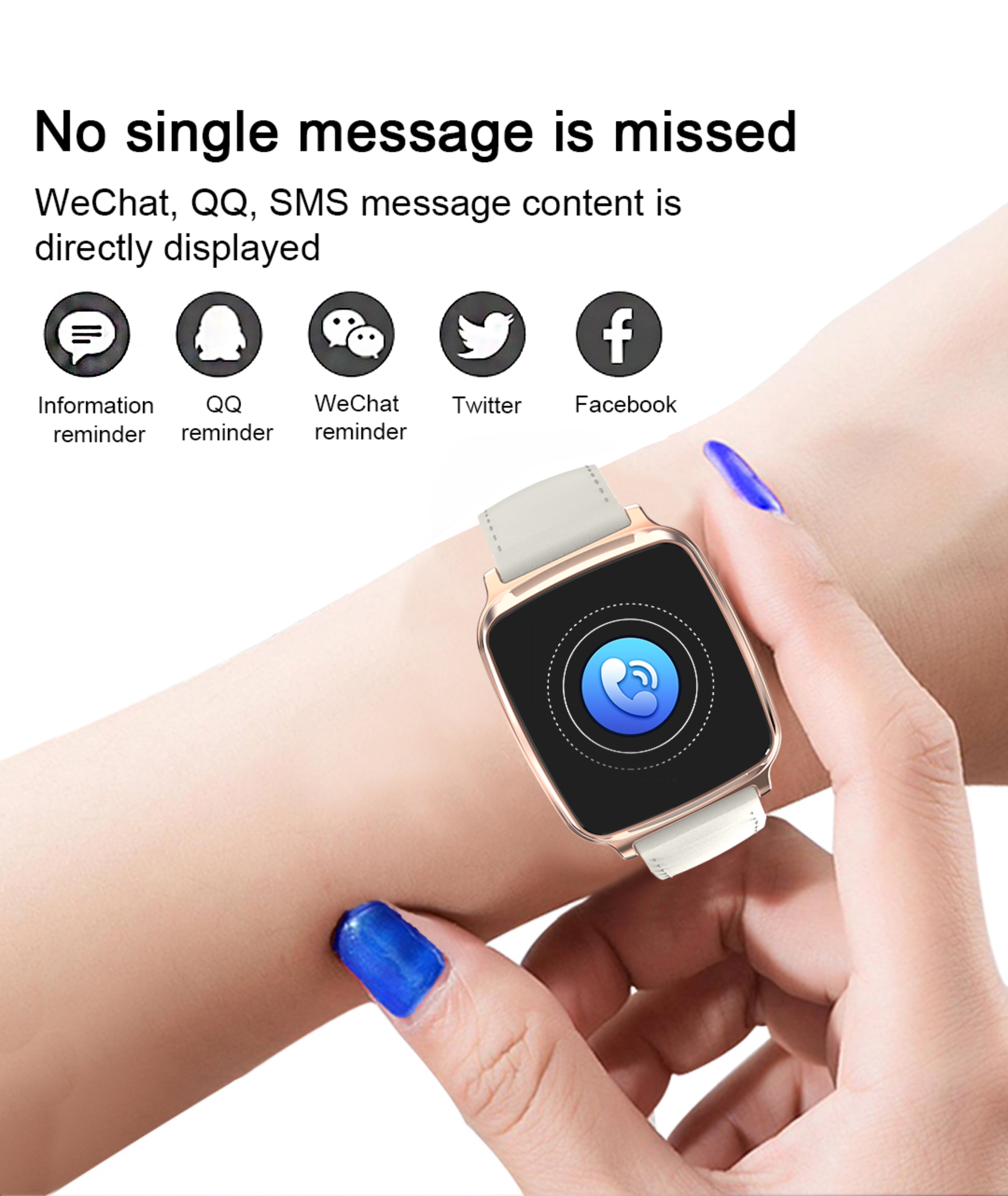 M10 Square Shape Smartwatch Waterproof Blood Oxygen Ip67 Customized