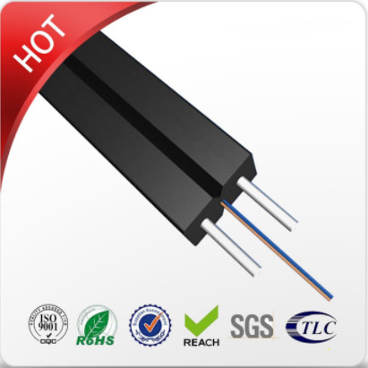 Black / White Jacket With Steel Wire FRP Strengthen Fiber Optic Ethernet Cable