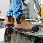 Nubuck Leather Industrial Steel Toe Men Heat Resistant Safety Boots SAFETOE