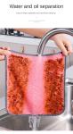 KILINE Kitchen Absorbent Scouring Pad Daily Dish Towel Non-stick Oil Thickened