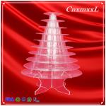 Clear Black 10 Tier Macaron Pyramid Tower Macaron Display Stand