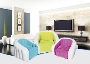 China Amazing Colored inflatable sofa chair Flocking Inflatable Outdoor Furniture PVC 74X74X64Cm wholesale