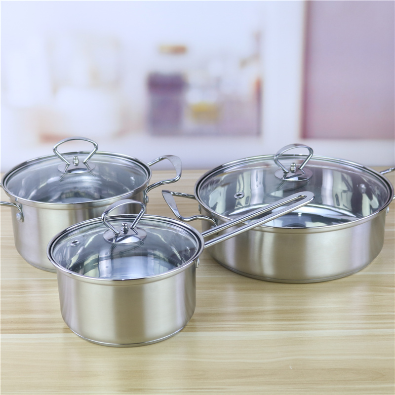 Customized 18cm 20cm 26cm Cookware Set Stainless Steel 201