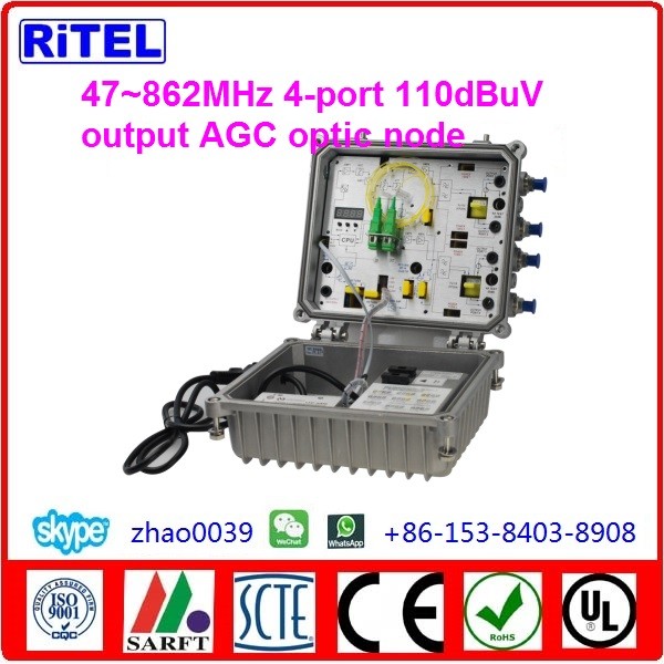 47~862/1000MHz Outdoor 4-port 110dBuV output Optic Node & Receiver ON-4 for