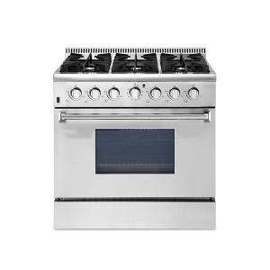 China Dual Fuel Gas Range Oven 36inch 6 Burner Luxury Home Kitchen Appliance wholesale
