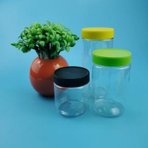 China 150ml Peanut Butter Packaging Bottle Jar Clear Round Containers With Screw Lids wholesale