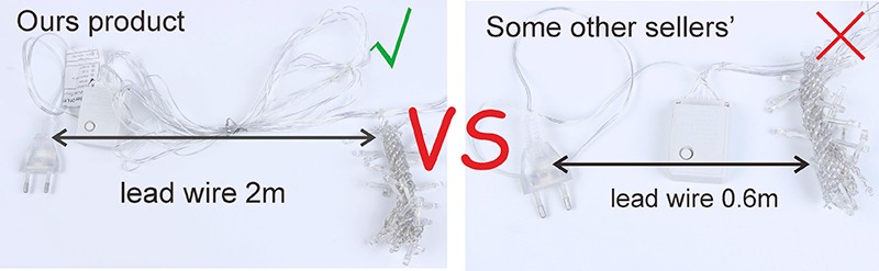 3x1/3x2/3x3m led wedding fairy string light christmas lights led fairy light garland for garden party curtain decorat