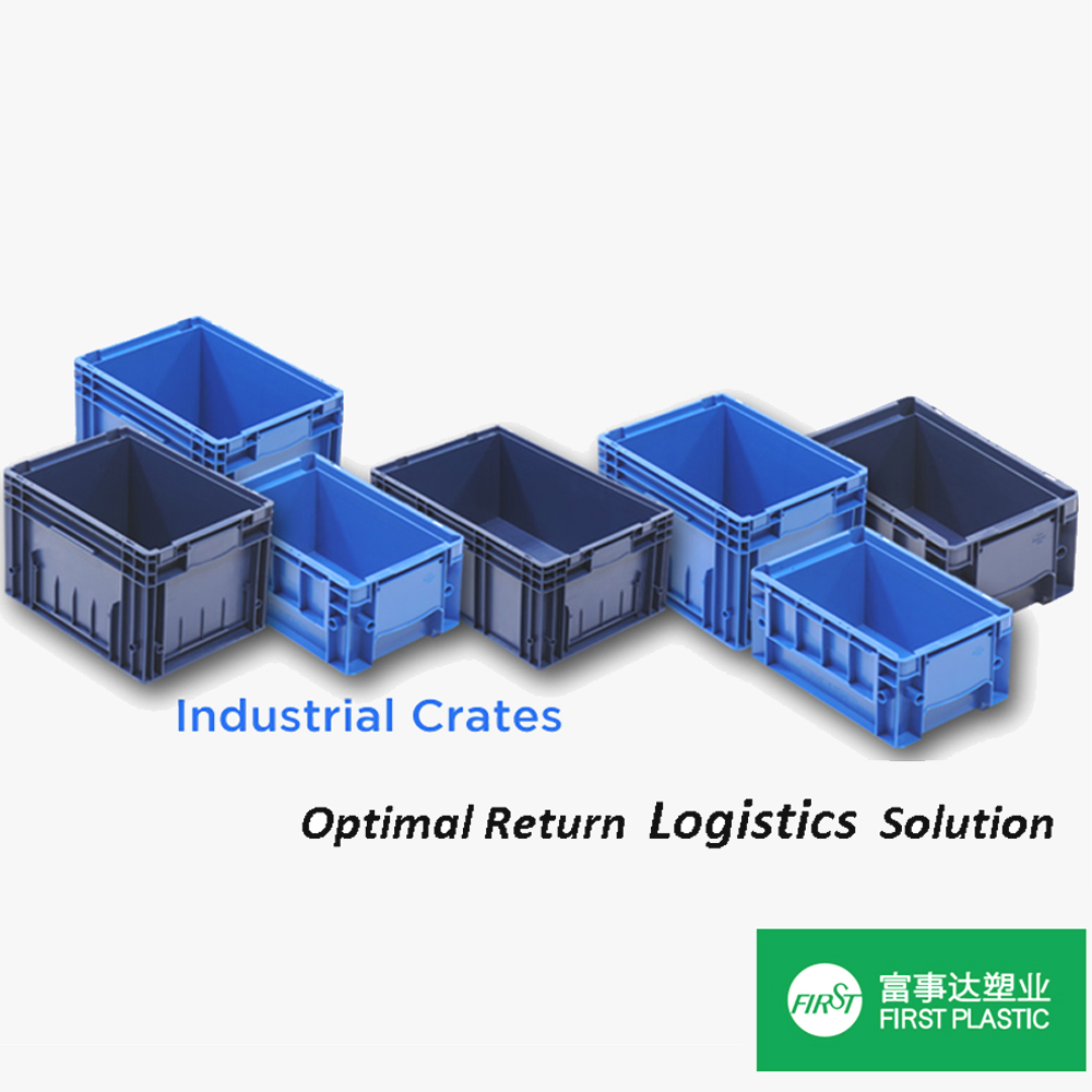 Industrial Plastic Moving Box Turnover Crate With Mold Life Of 300000-500000Shots