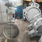 Pneumatic Butterfly Dampers Round High Temperature Industrial Butterfly Dampers