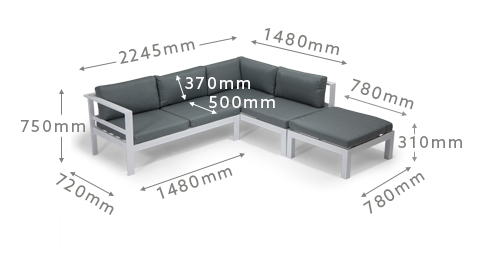 Modern Design Style Aluminum Patio Furniture Set with Adjustable Table and Dining Set