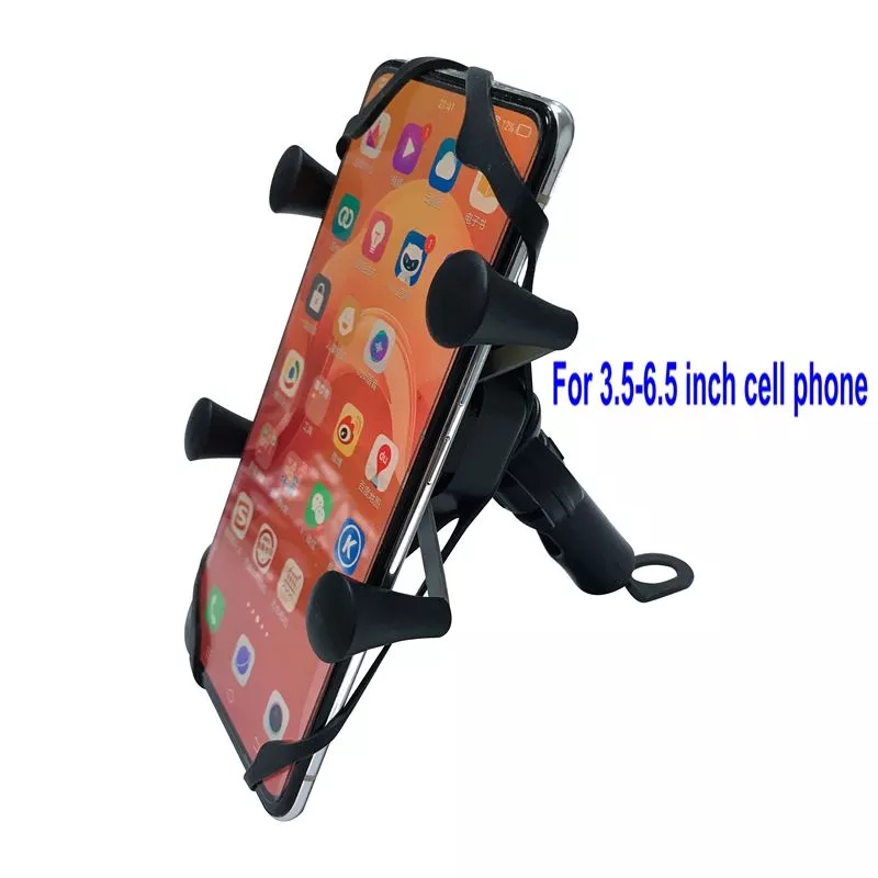 Anti Oxidative PVC X Claw Motorcycle Phone Mount 360D Rotatable
