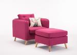 Combined Luxury Bedroom Furniture , Three Seater Modern Fabric Sofa Set