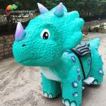 Blue Color Battery Powered Dinosaur Ride On Wear Resistance
