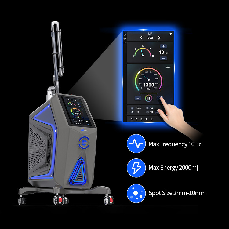 Touch Screen Control System Q Switched Nd Yag Laser for Vascular Lesion Treatment