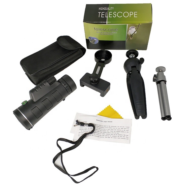 High Power 40x60 Phone Lens Telescope Monocular With Tripod