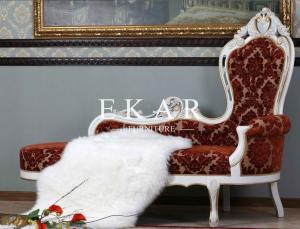 China Classic Recliner Elegant Wooden Wood Frame Sofa Luxury Chaise Lounge wholesale