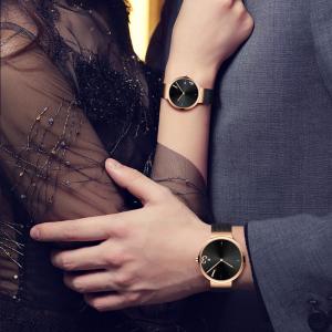 China Hidden Clasp Couple Quartz Watch 5bar Water proof 36mm Diameter wholesale