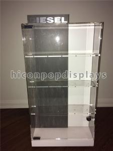 China Counter Top Acrylic Display Case Metal Base Watch Display Units Double Sided wholesale