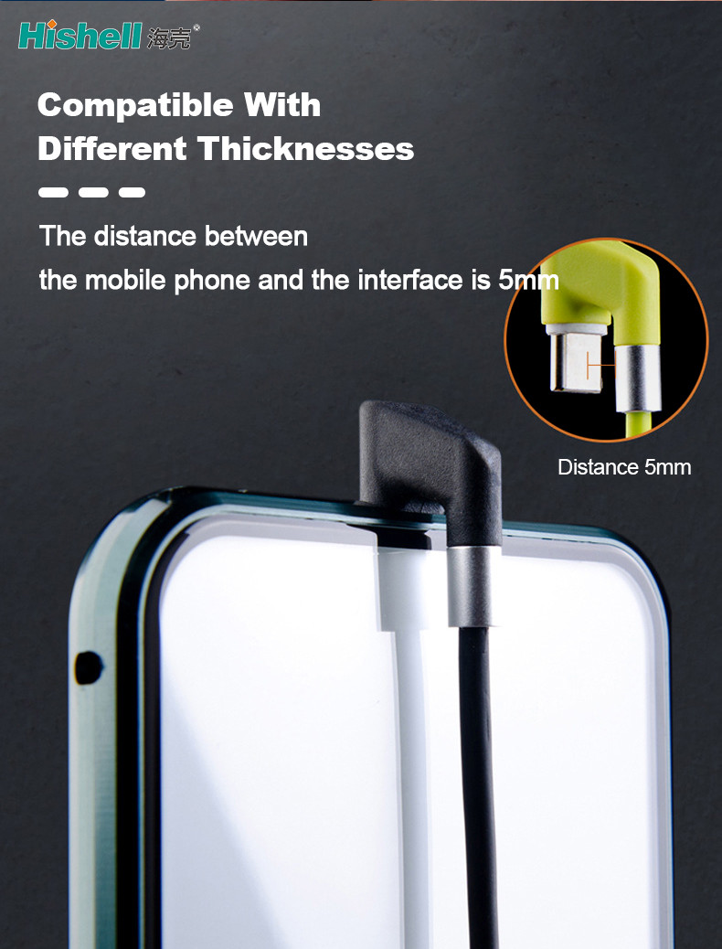 Anti Oxidation Cell Phone Charger Cable U Shaped TPU Material Stainproof