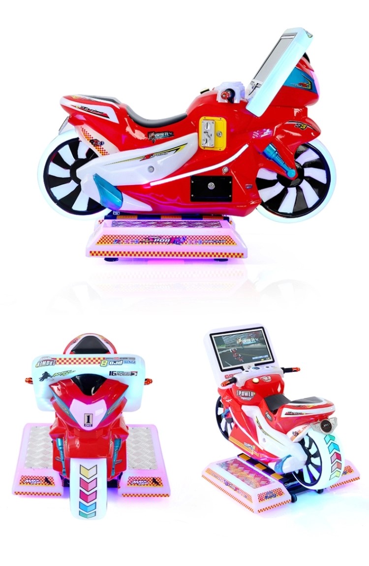 Coin Operated Kiddie Ride Machines Racing Motorcycles 110/220V 180W