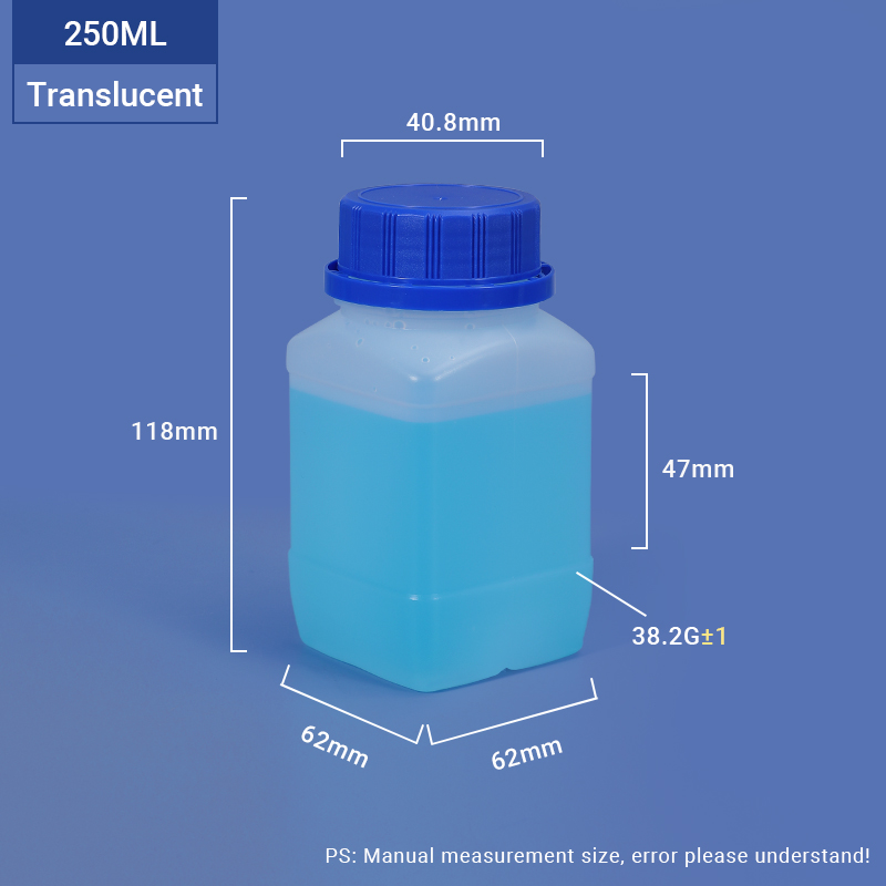 Eco Friendly HDPE Plastic Containers Bulk Bottles 250ml 500ml 1000ml
