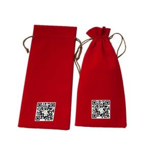 China Custom Drawstring Jewelry Gift Package Black Velvet Bag wholesale