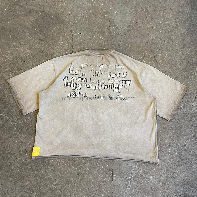 Support 7 Days Sample Order Lead Time Custom Dtg Print Cropped T-shirt for Men