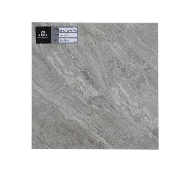 White Glazed Ceramic 300x300mm Floor Tiles Marble Looking For Wall