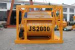 Self Lubrication Twin Shaft JS200 Concrete Mixer Machine Discharging Volume
