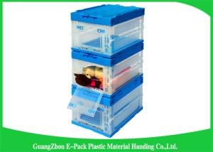 China Solid Collapsible Plastic Containers , Foldable plastic storage bins wholesale