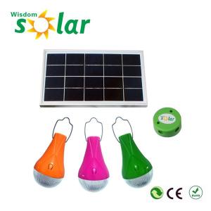 China Economy competitive solar home lighting system with 3 LED bulbs for Lighting Africa wholesale