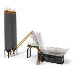 Stationary HZS50 Concrete Batching Plant Full Automatic Cement Readymix Custom