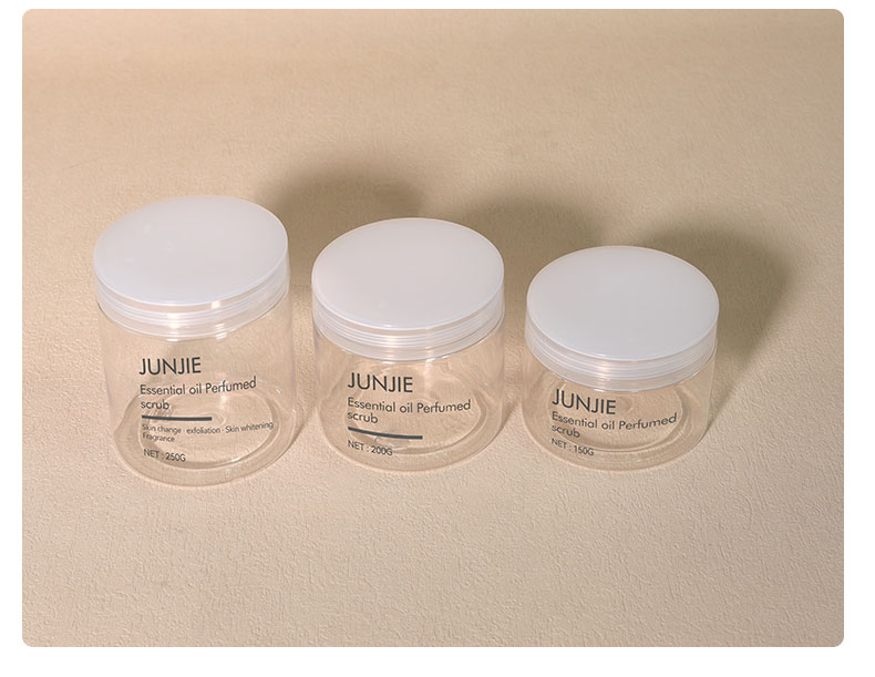 Empty Transparent Plastic Jar 200g 250g Custom Plastic Jars With Lids