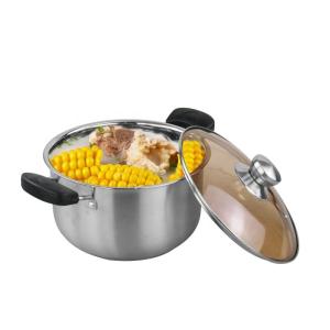 China Competitive price bakelite handle stainless 201 casserole soup cooking pot wholesale