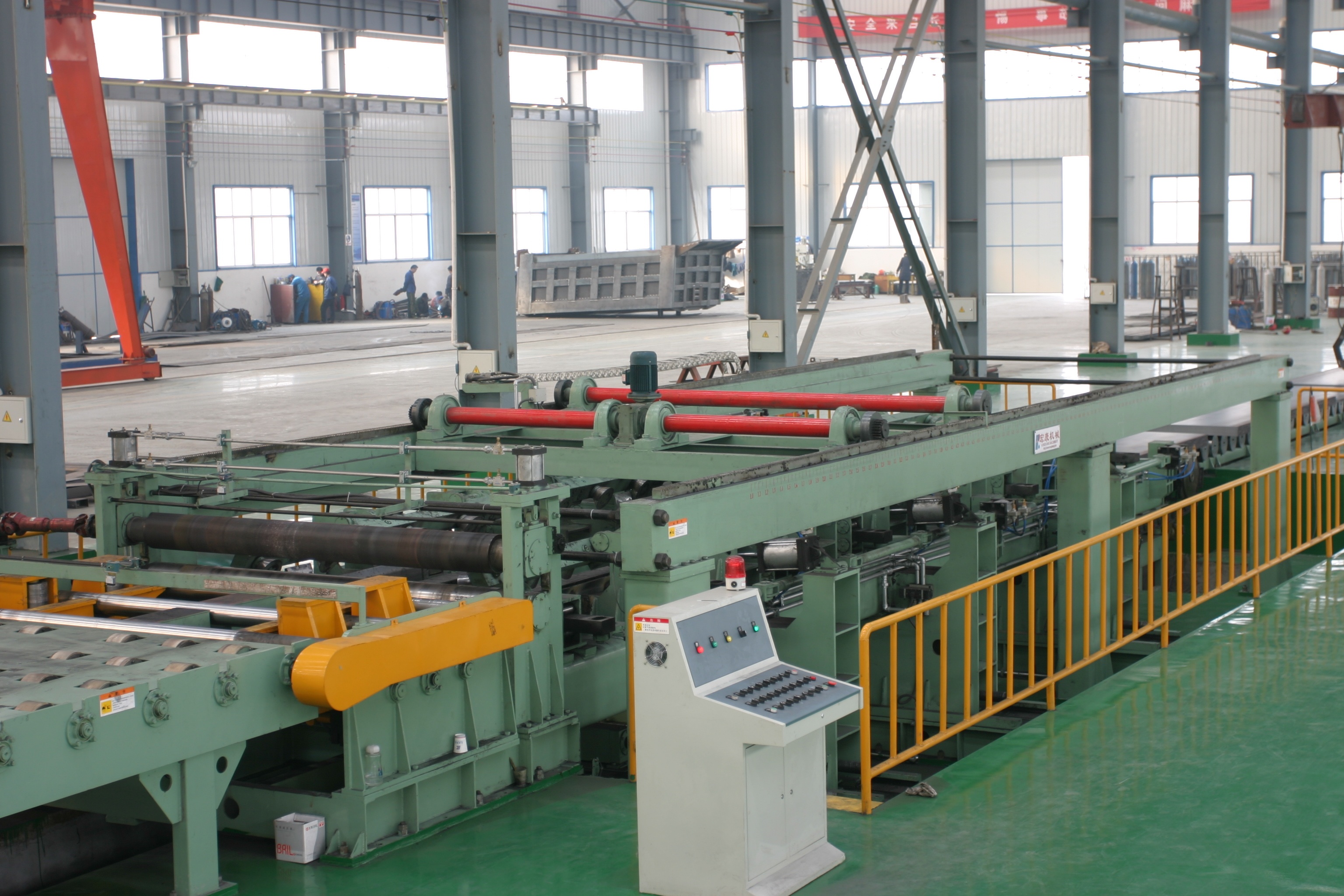Video outgoing-inspection for steel coil cutting machine Uncoiling leveling and shearing