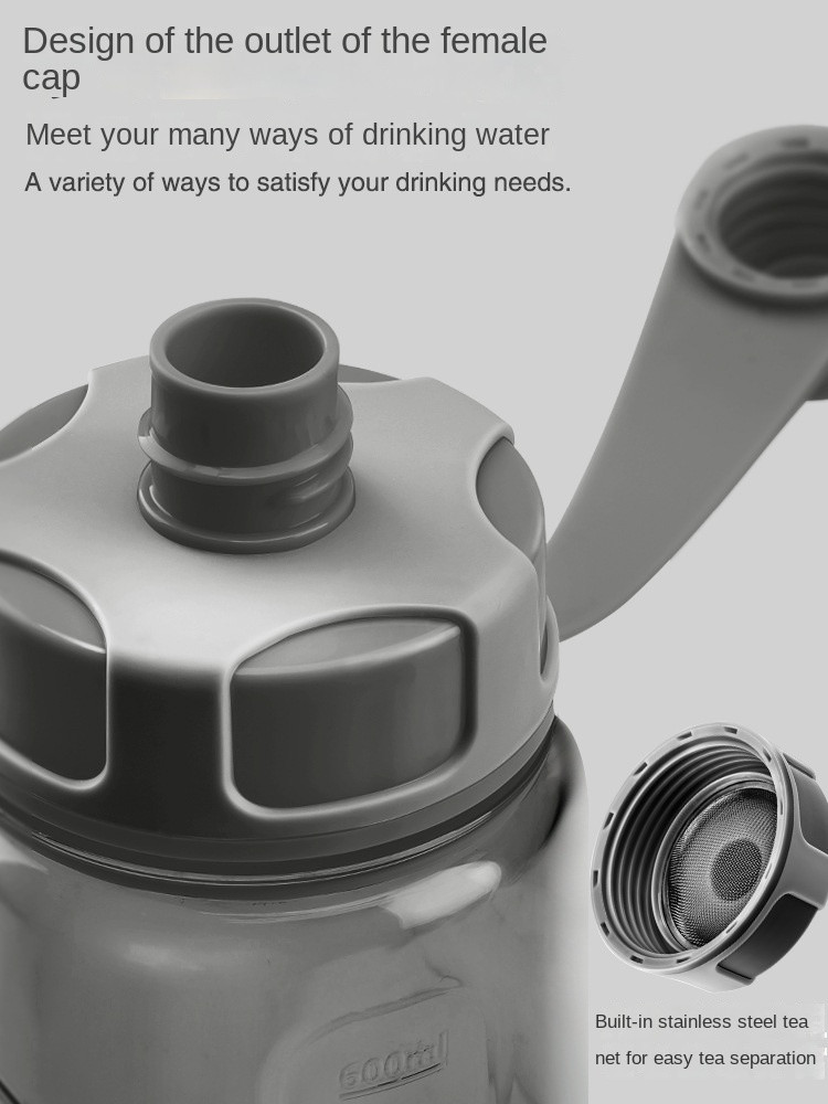 Humanized Design 1500ml Water Bottle Large Capacity Plastic Portable Space Oversized 1.5 Litre Water Bottle With Handle Multifunctional Use