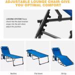 Outdoor Patio Garden Beach Portable Camping Sun Lounger Chair with Lightweight