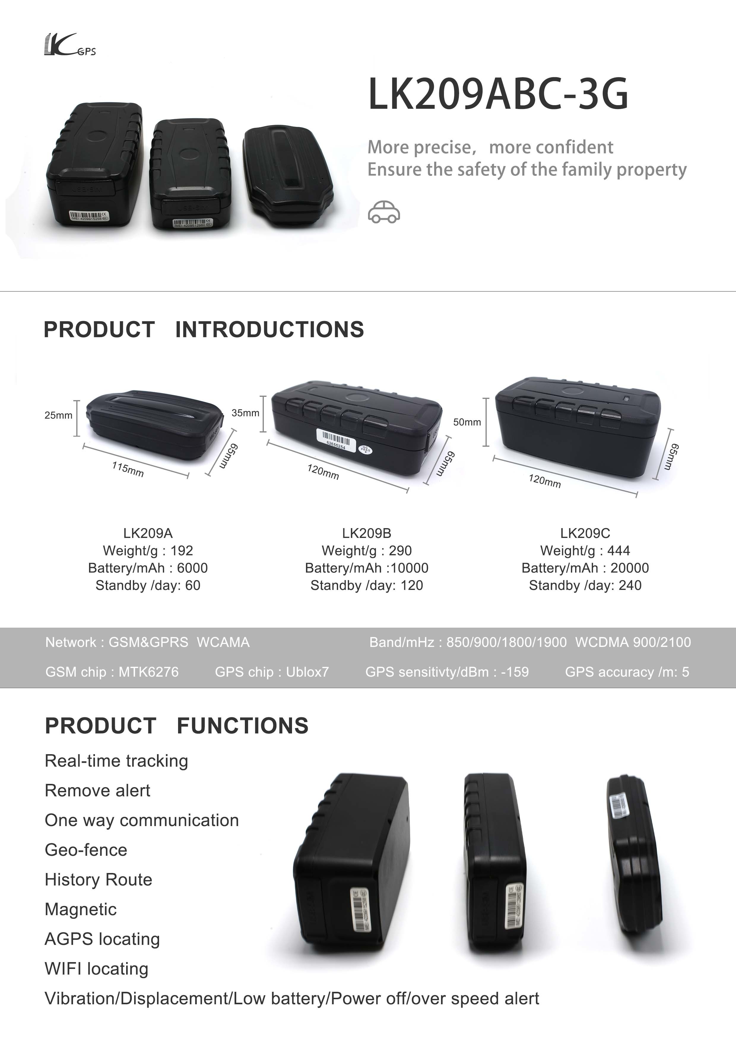 LK209C-3G 3G WCDMA gps per auto tracker 20000 mAh batteria Magnete 3G GPS Auto tracker GPS GSM WIFI posizionamento offl