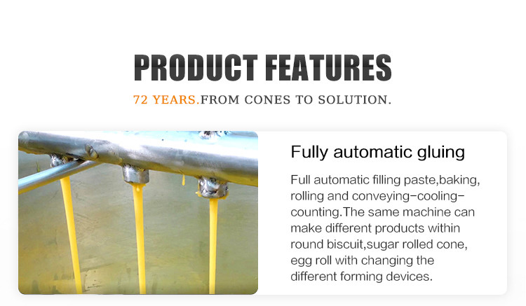 CE Certified Automatic Wafer Baking Machine For Obleas Production
