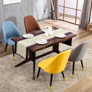 China Luxury High Back Leather Dining Room Chairs With Metal Legs Customized wholesale