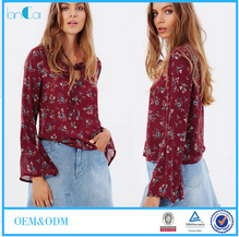 Boho Style Women Floral Printed Blouse