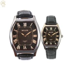 China Luminous Quartz Couples Wrist Watch With Genuine Leather Band wholesale