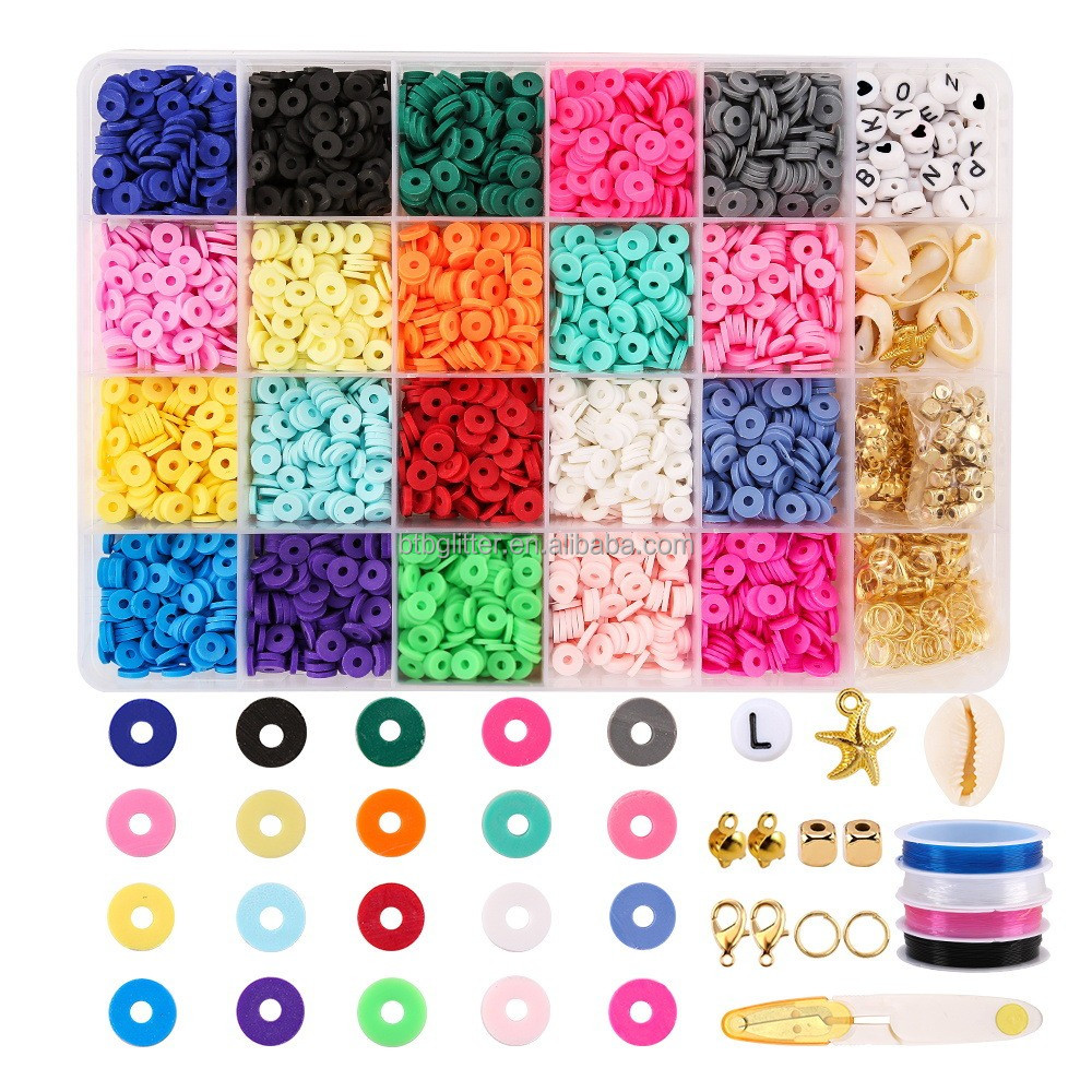 Handmade Elastic Rope Woven Bracelet Beads Acrylic Alphanumeric Word Box Accessories with Free Samples